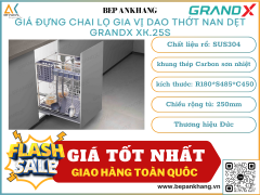 Giá đựng chai lọ gia vị dao thớt nan dẹt GRANDX XK.25S - 250mm